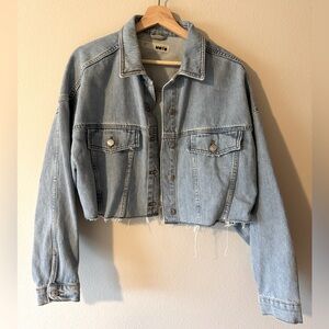 Topshop Cropped Jean Jacket size 10